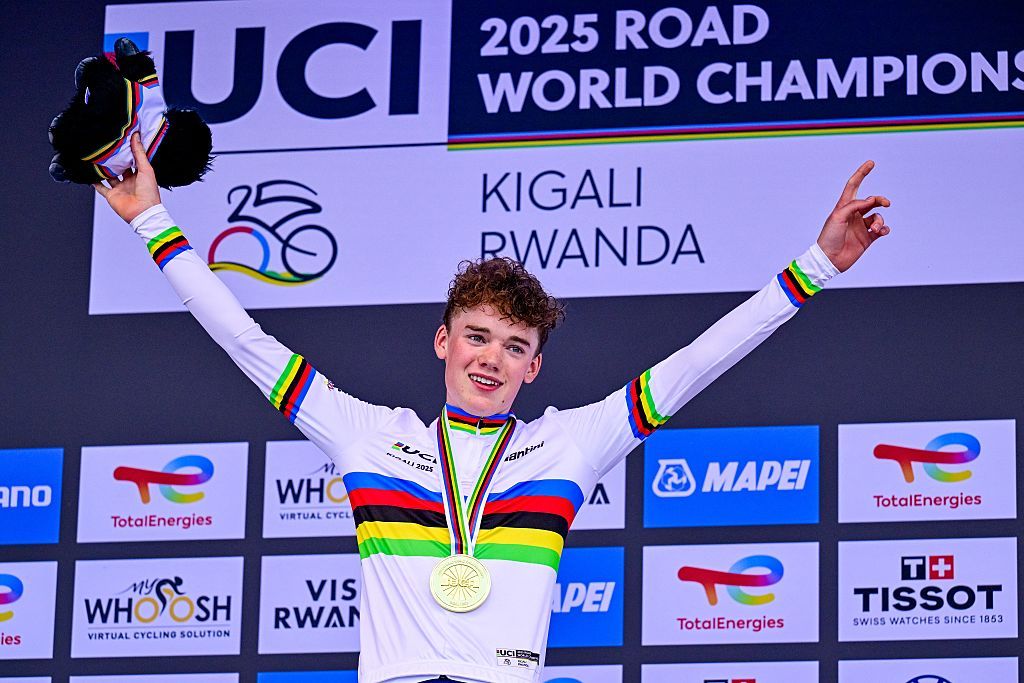 2025 Road World Championships: Hudson celebrates his victory