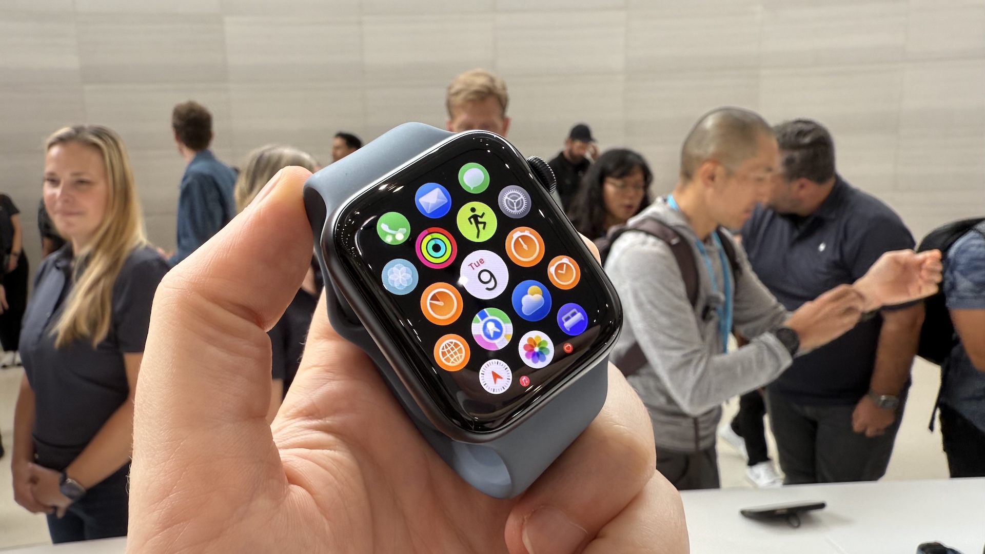Images of the product launch for iPhone 17 at Apple&#039;s HQ in Cupertino