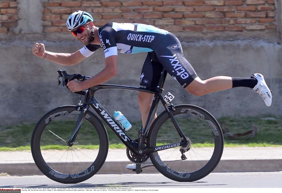 Tom Boonen has some fun on the bike
