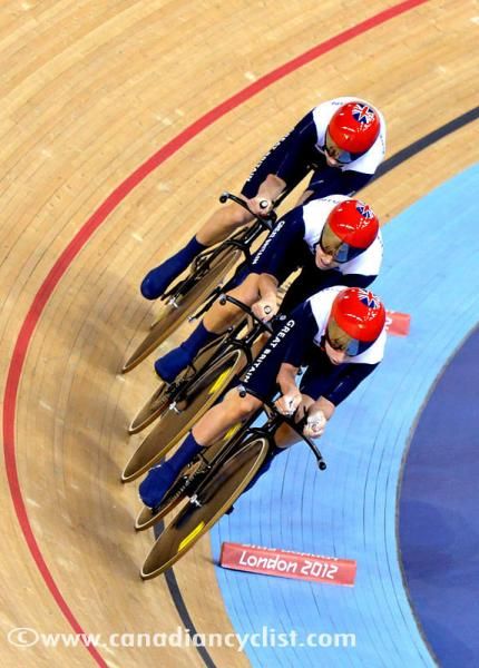 Great Britain qualified first and set a new women's team pursuit world record