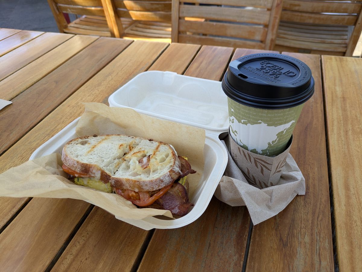 Shot of a breakfast Sandwich shot by a Pixel 8a