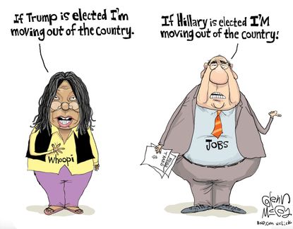 Political cartoon U.S. 2016 election employment