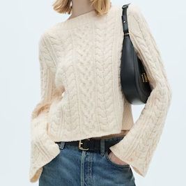 Mango Knitted Flared Jumper