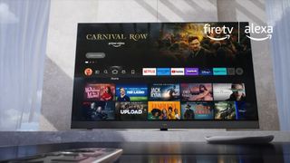 Panasonic OLED TV with Fire TV in living room