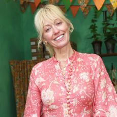 Clodagh McKenna in pink floral dress
