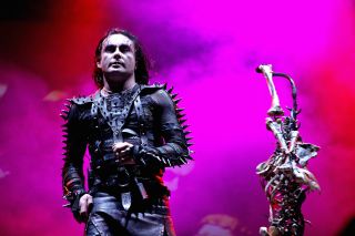 Dani Filth at Bloodstock 2009, just before it all went wrong.