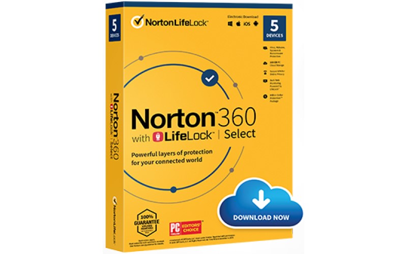 Norton 360 with LifeLock Select box image