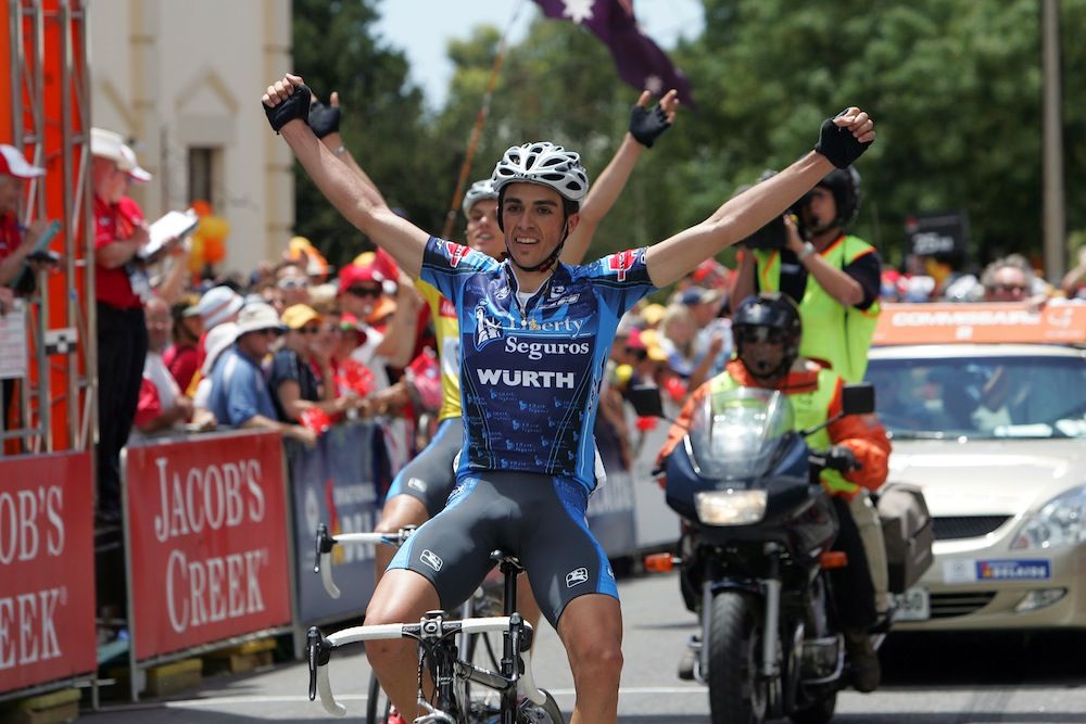 22 January 2005 7th Tour Down Under Stage 05 : Willunga - Willunga 1st CONTADOR Alberto (ESP) Liberty Seguros Wurth, 2nd SANCHEZ Luis Leon (ESP) Liberty Seguros Wurth Photo : Yuzuru SUNADA