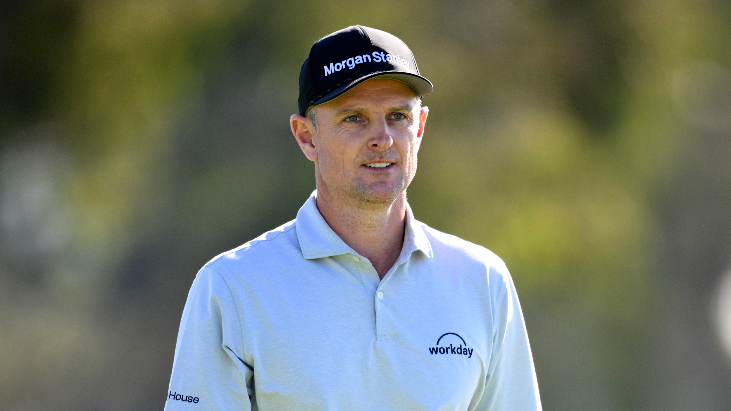 Justin Rose looks on during the final round of the 2026 Farmers Insurance Open