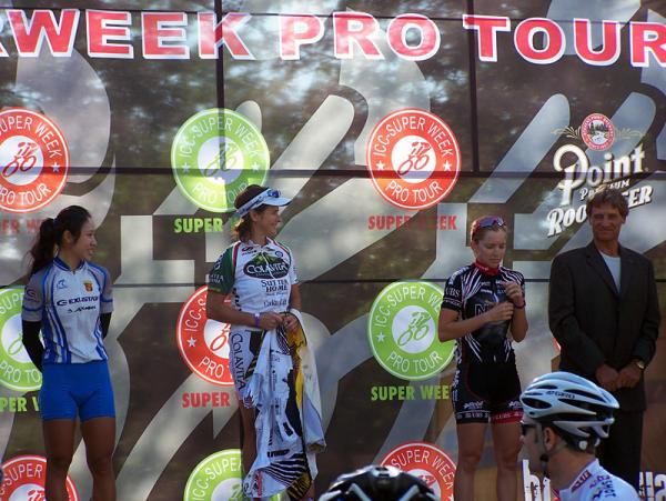 The women's podium.