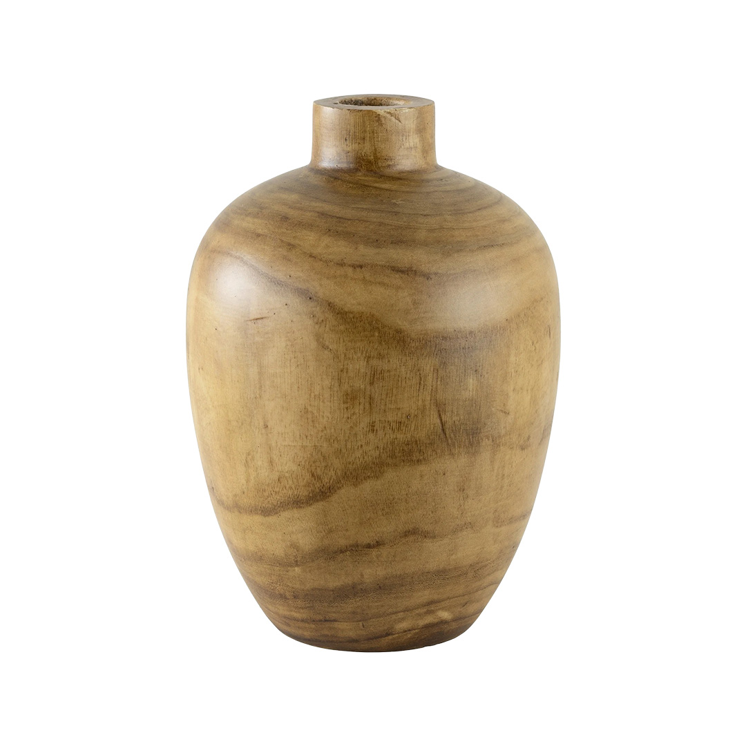 Wooden tabletop vase from Walmart