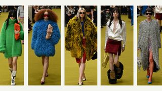 Gucci models on the runway for milan fashion week 2023