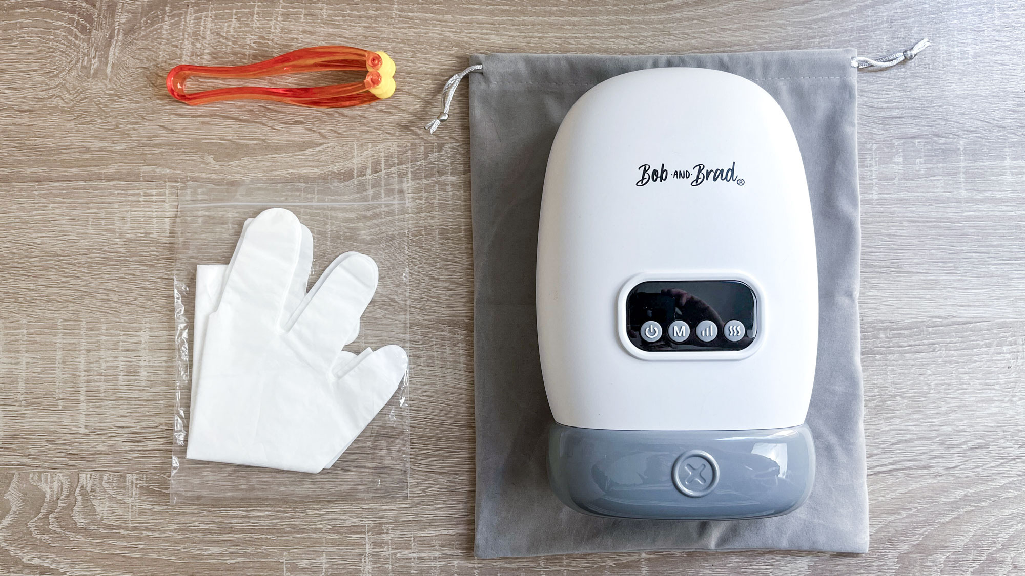 Bob & Brad Hand Massager on a desk