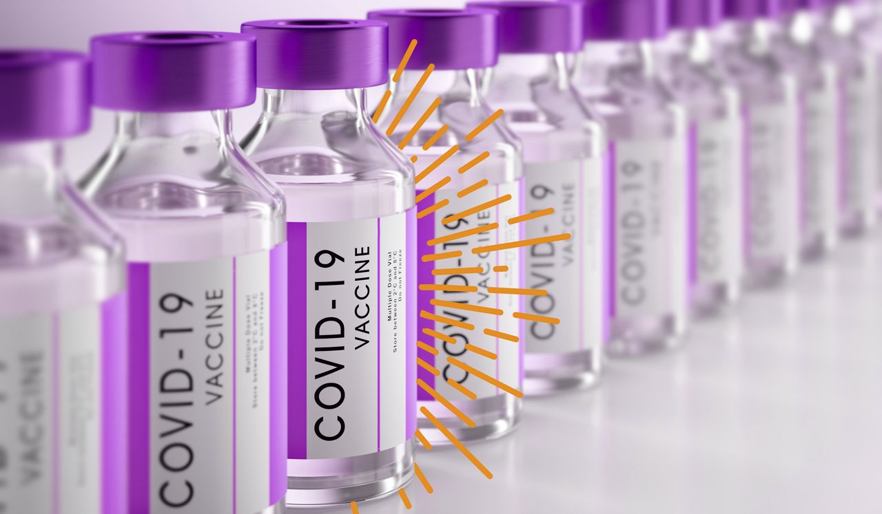 Coronavirus vaccine vials.