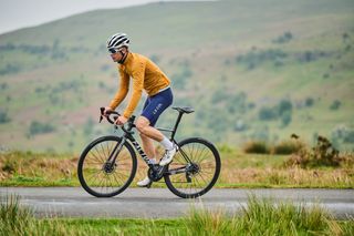 A cyclist riding a Factor 02 VAM race bike during testing for Cycling Weekly's Race Bike of the Year awards