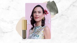 For instant cool-girl glam, Alexa Chung's glittery 'gunmetal' eye is the look to replicate