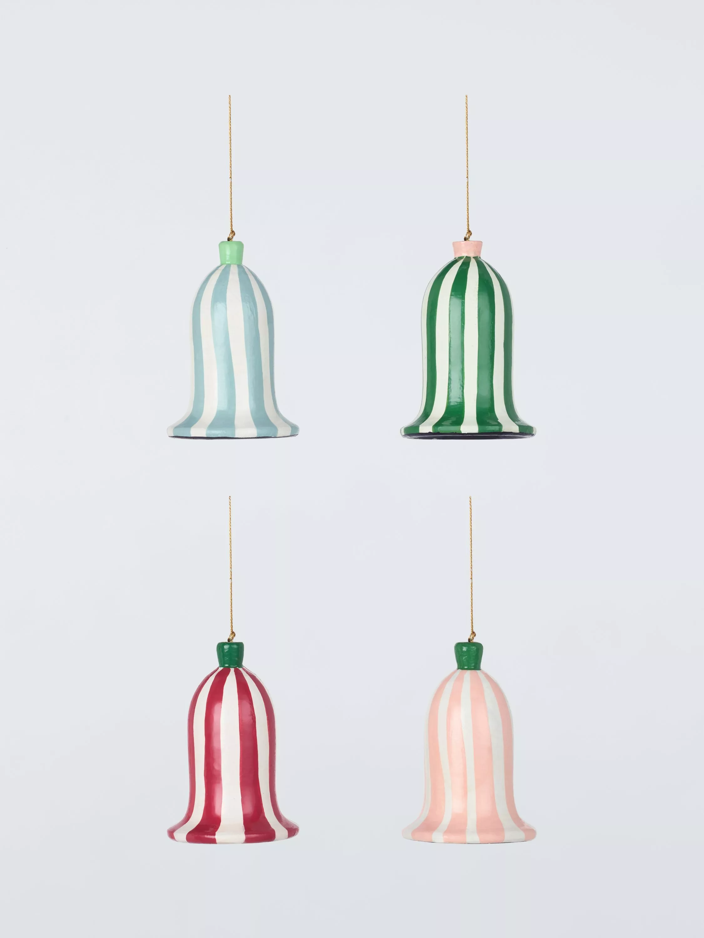 Heirloom Splendour Paper Mache Bell Baubles