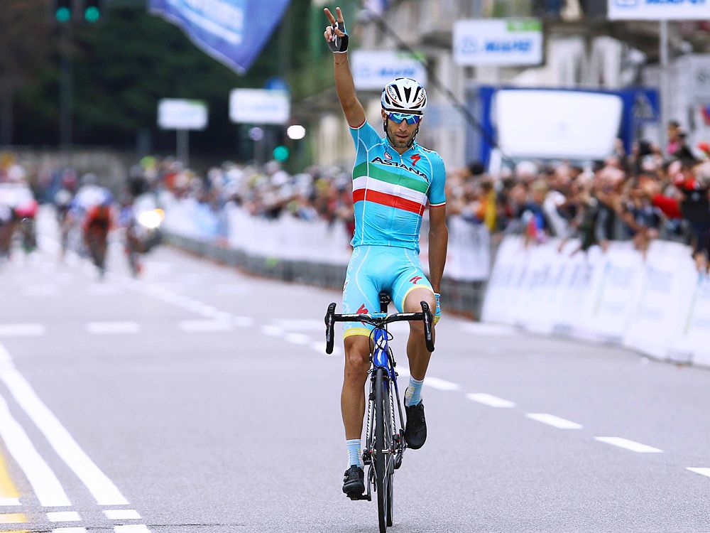 A solo win for Vincenzo Nibali (Astana) at Tre Valli Varesine