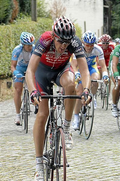 Francis de Greef (Silence-Lotto) shows how hard riding cobbles can be.