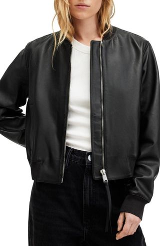 Orten Leather Bomber Jacket