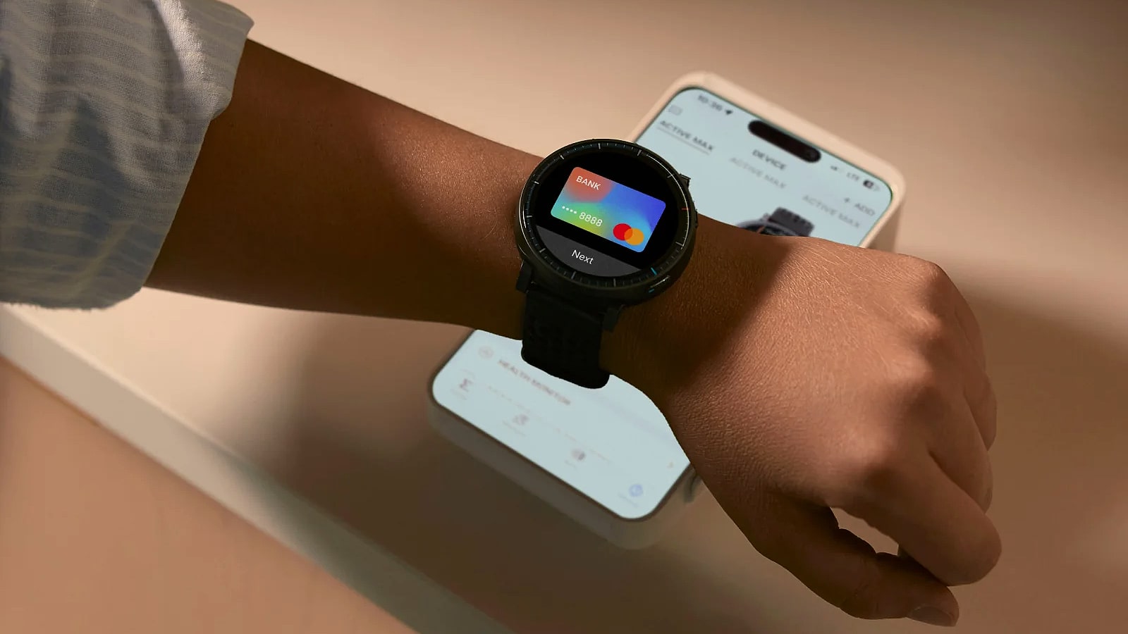 The Amazfit Active Max smartwatch.