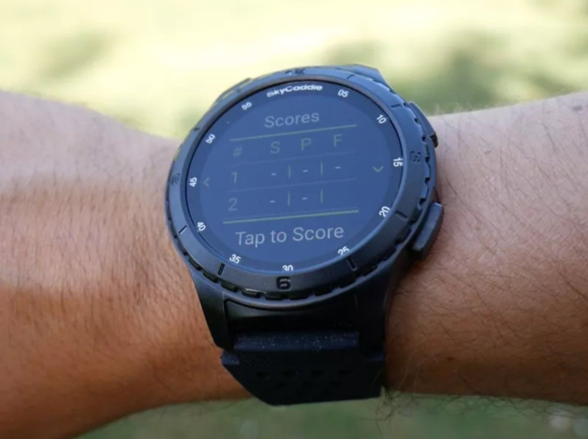 The SkyCaddie LX5 with numbers on it