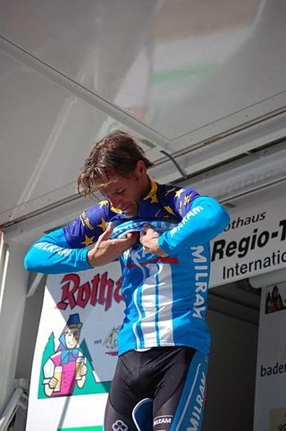 Milram's Alessandro Petacchi may get one more chance to pull on the sprinter's jersey at the Regio Tour before professionals get excluded