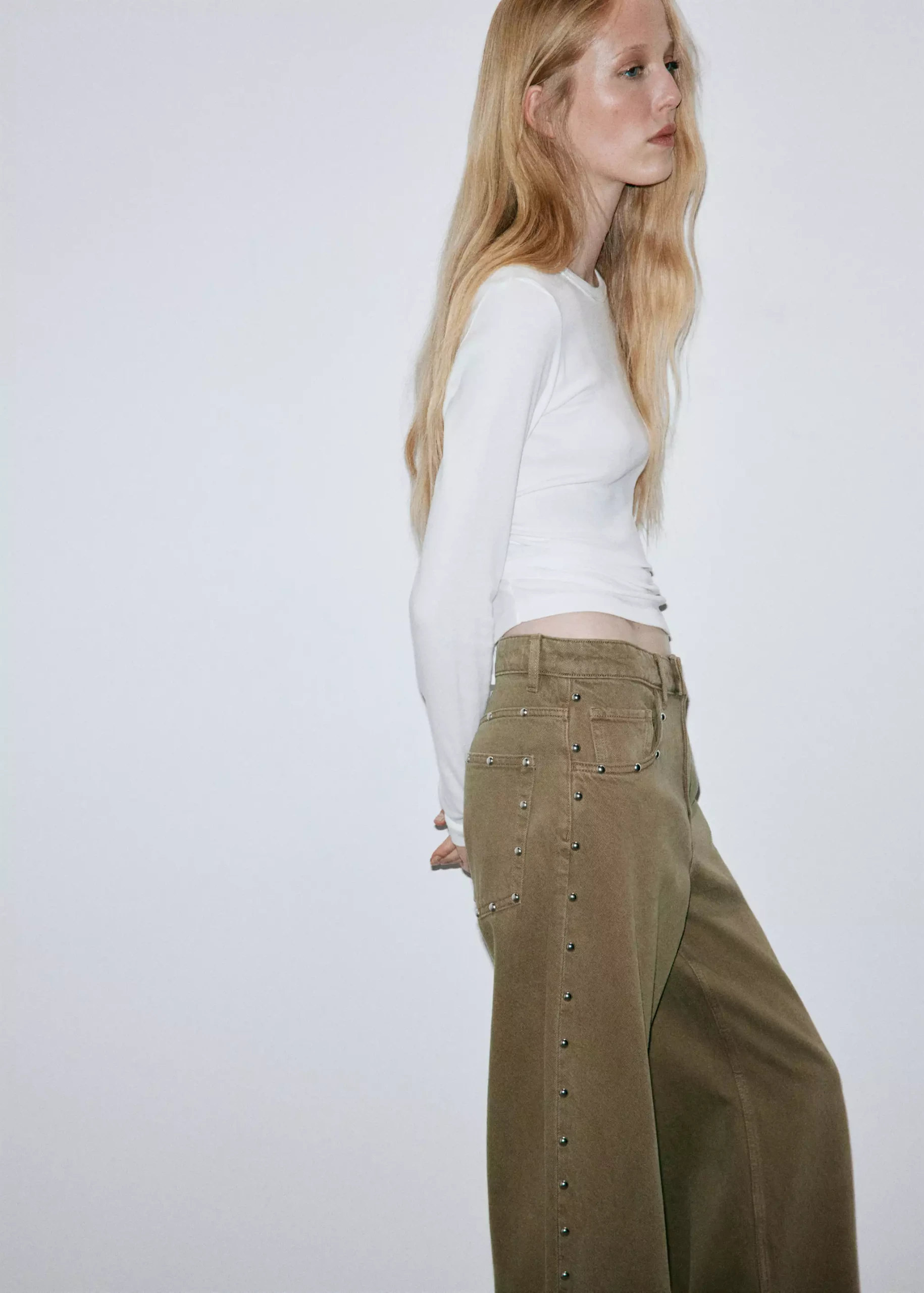 Balloon Jeans With Studs - Women | Mango United Kingdom