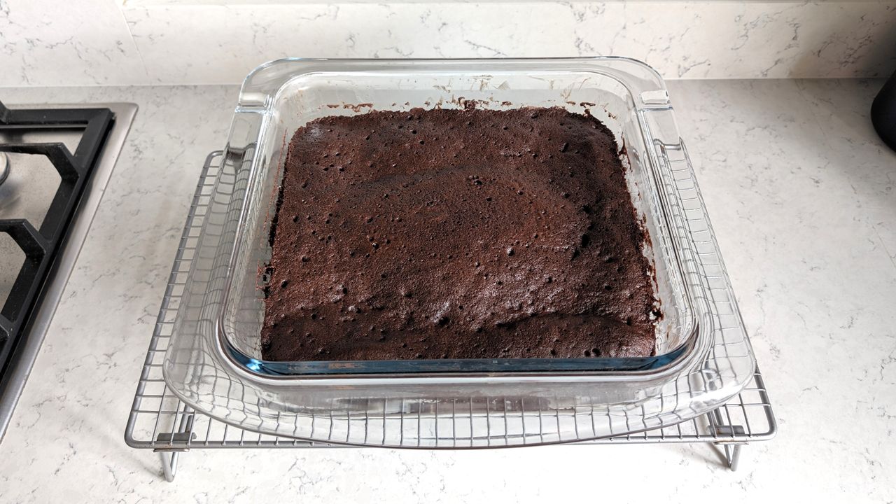 Chocolate cake baked using Ninja Crispi Microwave
