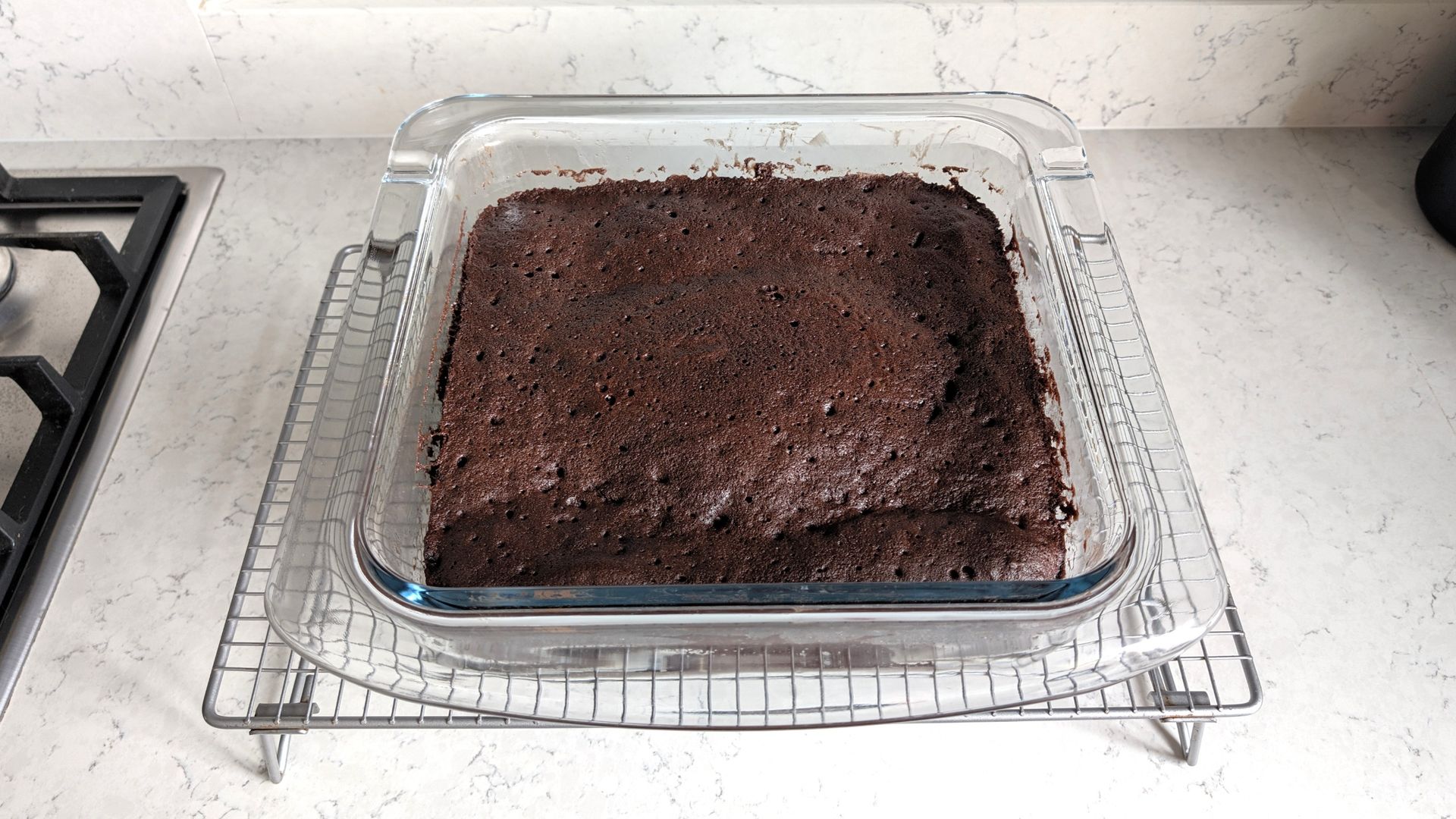 Chocolate cake baked using Ninja Crispi Microwave