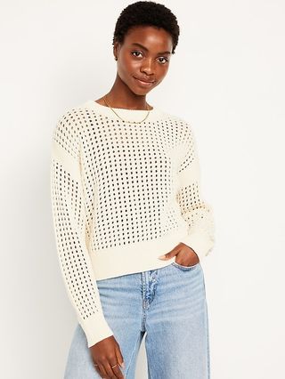 Open-Stitch Sweater