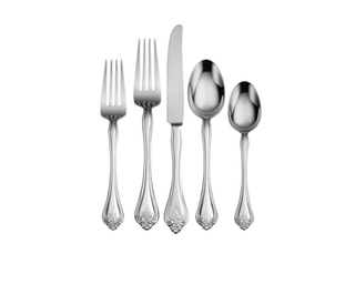 Boutonniere 45 Piece Everyday Flatware Set, one set with 5 pieces