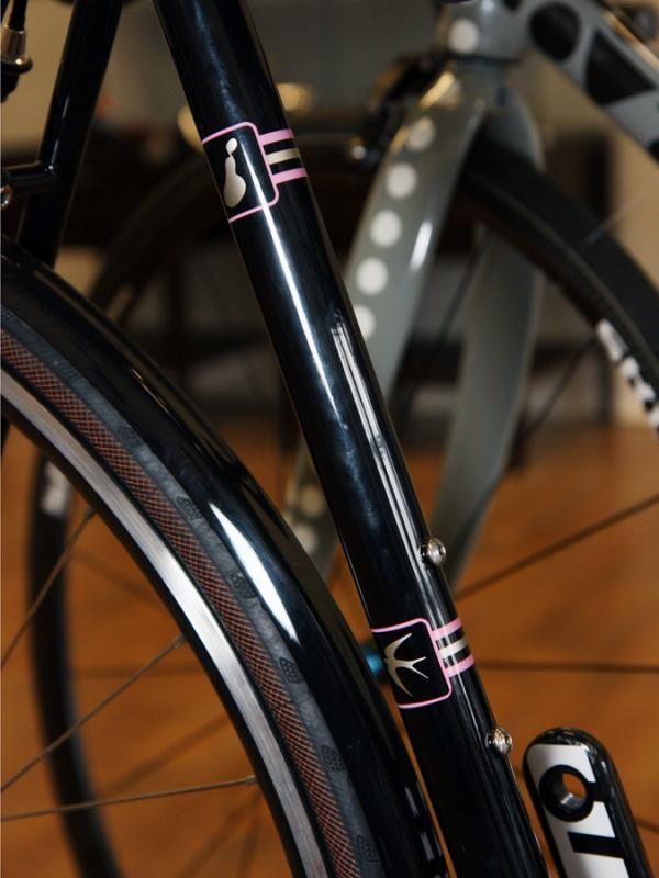The logos of Ira Ryan and Tony Pereira decorate the seat tube.