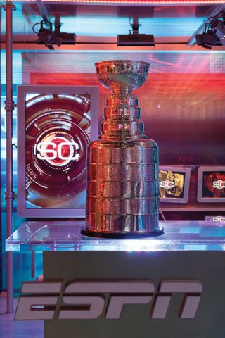 The NHL Stanley Cup makes an appearance on ESPN's 'SportsCenter'