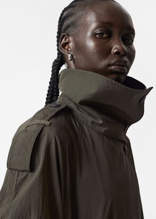 High-Collar Trench Coat