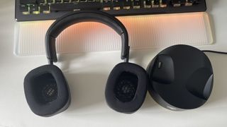 Roccat Syn Max Air headset open showing inside of cups