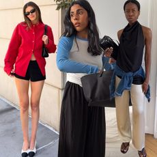 women wearing spring-friendly shirt trends
