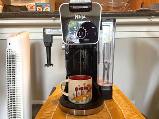 A shot of the Ninja DualBrew Pro Coffee Maker making coffe