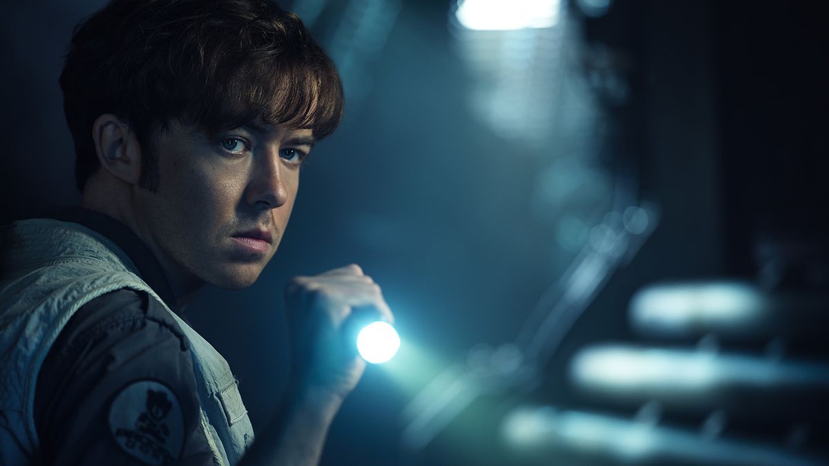 Alien: Earth -- Pictured: Alex Lawther as Hermit. CR: Kurt Iswarienko/FX