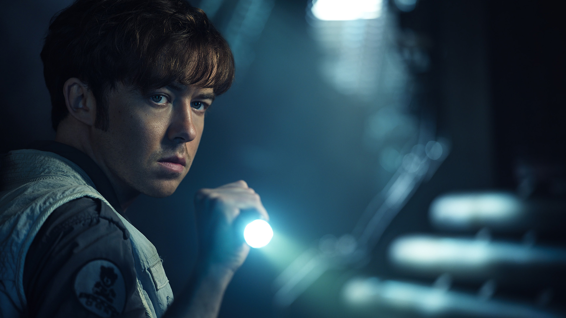 Alien: Earth -- Pictured: Alex Lawther as Hermit.