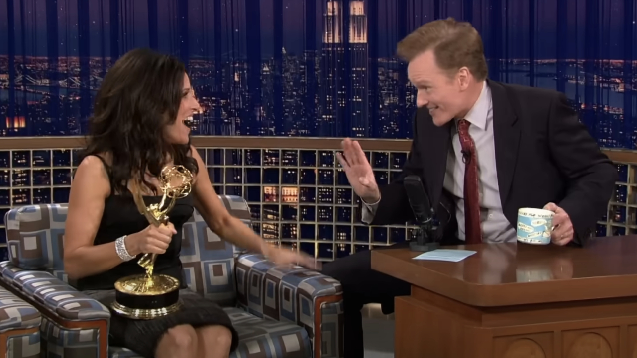 Julia Louis-Dreyfus and Conan O'Brien on Late Night