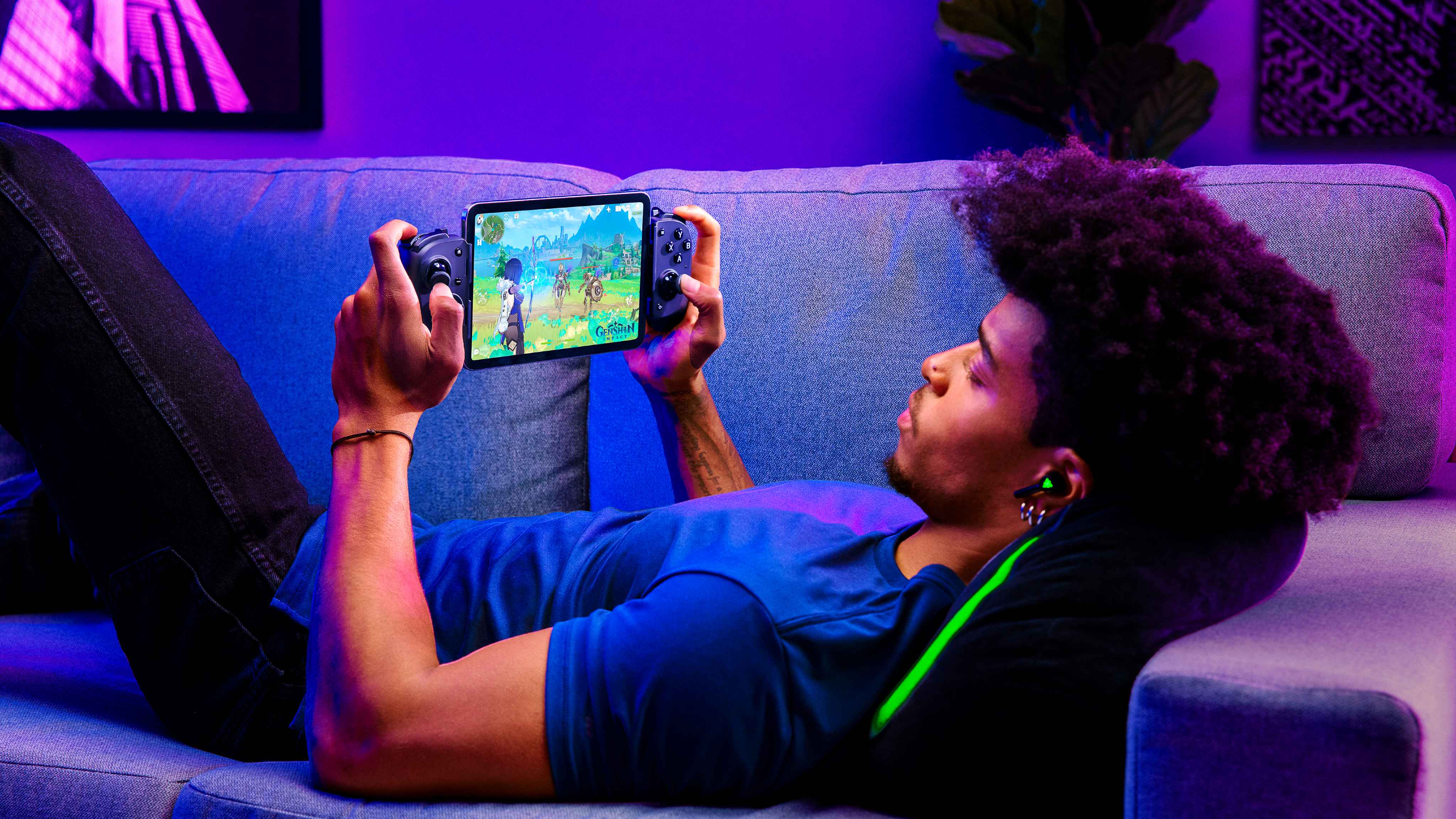 Images of the Razer Kishi V3 line of mobile controllers.