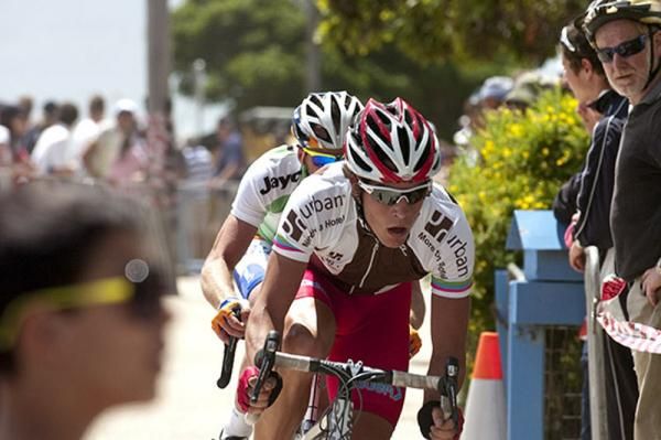 Adam Phelan (Urban) from the Australian Capital Territory in action through a narrow and dusty section of the street circuit in Portarlington.