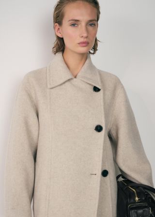 Double-Breasted Wool Coat - Women | Mango Usa