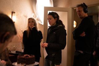 Cinemaphotographer Polly Morgan on the set of Back to Black with Sam Taylor-Johnson