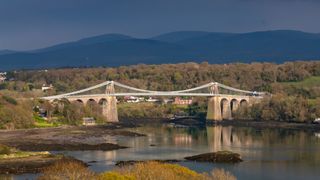 Menai Suspension Bridge in Wales