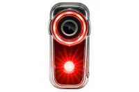 Best bike camera and rear light duo is the pictured Cycliq Fly6 rear light camera. It's show front on with the red light on too. 