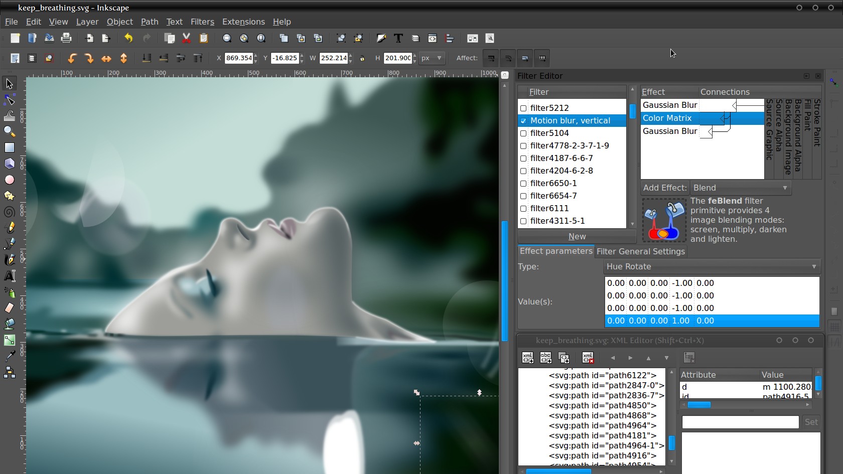 A screenshot from Inkscape, one of the best Illustrator alternatives: