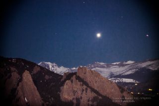 Venus Over Colorado Mountains