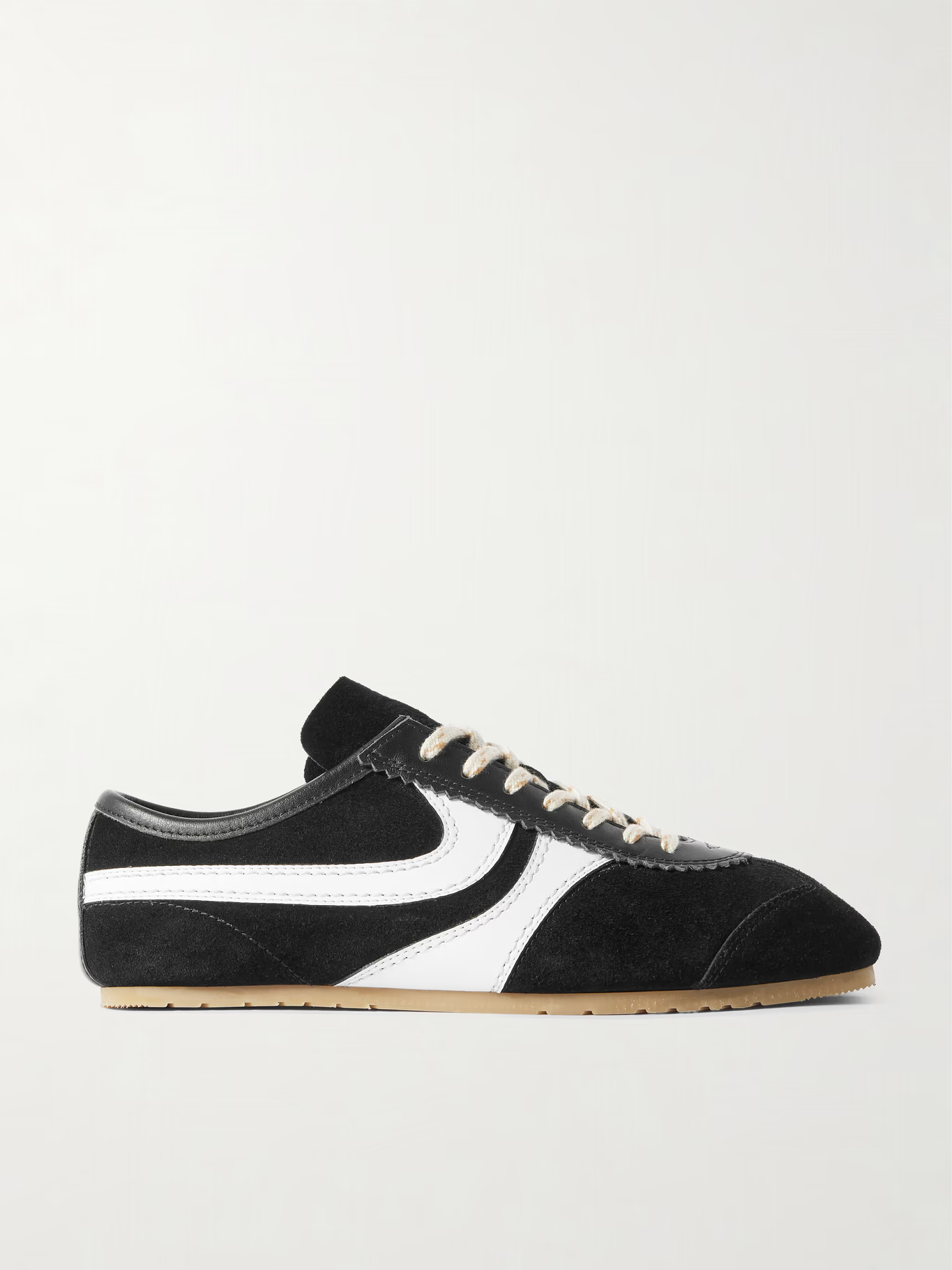 DRIES VAN NOTEN, Leather-Trimmed Suede Sneakers
